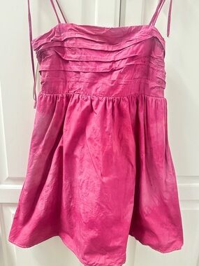 Altar'd State Hot Pink Spaghetti-Strap Party Dress
